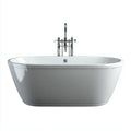 Vasca Bagno freestanding 165×78×58 cm – acrilico bianco lucido – profilo ovale compatto