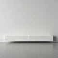 Mobile TV sospeso 200×38×36 cm - bianco - design minimale a parete salvaspazio