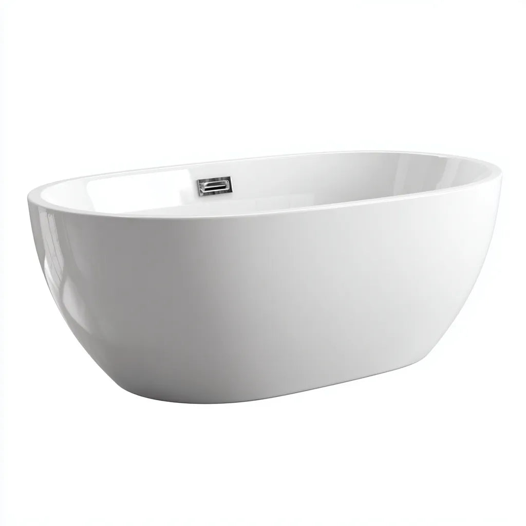 Vasca Bagno Freestanding 168×78×59 cm - bianco - profilo ovale compatto