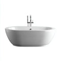 Vasca freestanding ovale 165×78×60 cm - acrilico bianco - profilo alto per bagno