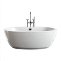 Vasca freestanding 160×78×57 cm in acrilico bianco - forma compatta con bordo arrotondato
