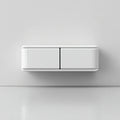 Mobile TV sospeso 140×38×45 cm - bianco - profilo arrotondato salvaspazio