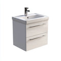Mobile Bagno sospeso con Lavabo 60×45×60 cm – ceramica e pannello bianco lucido – design compatto