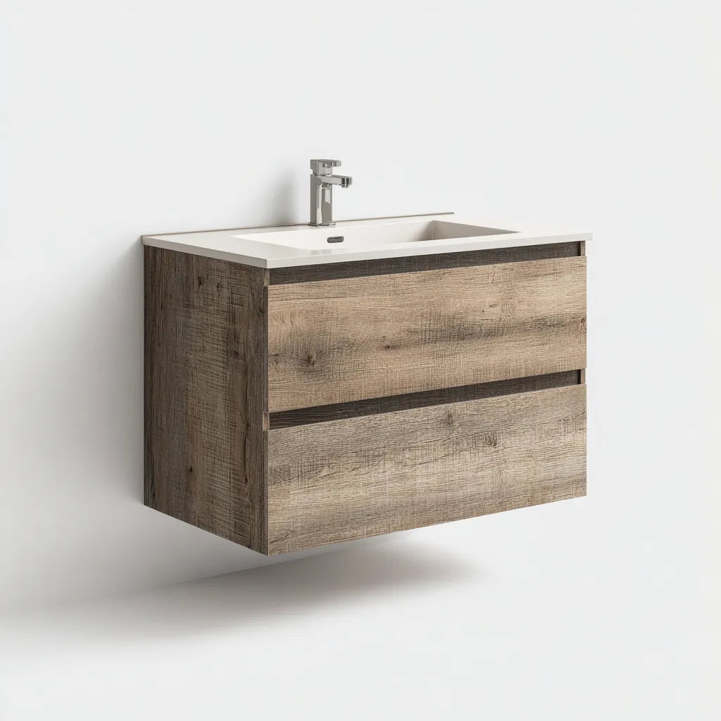 Mobile Lavabo Bagno 35×30×50 cm - bianco - sospeso salvaspazio moderno